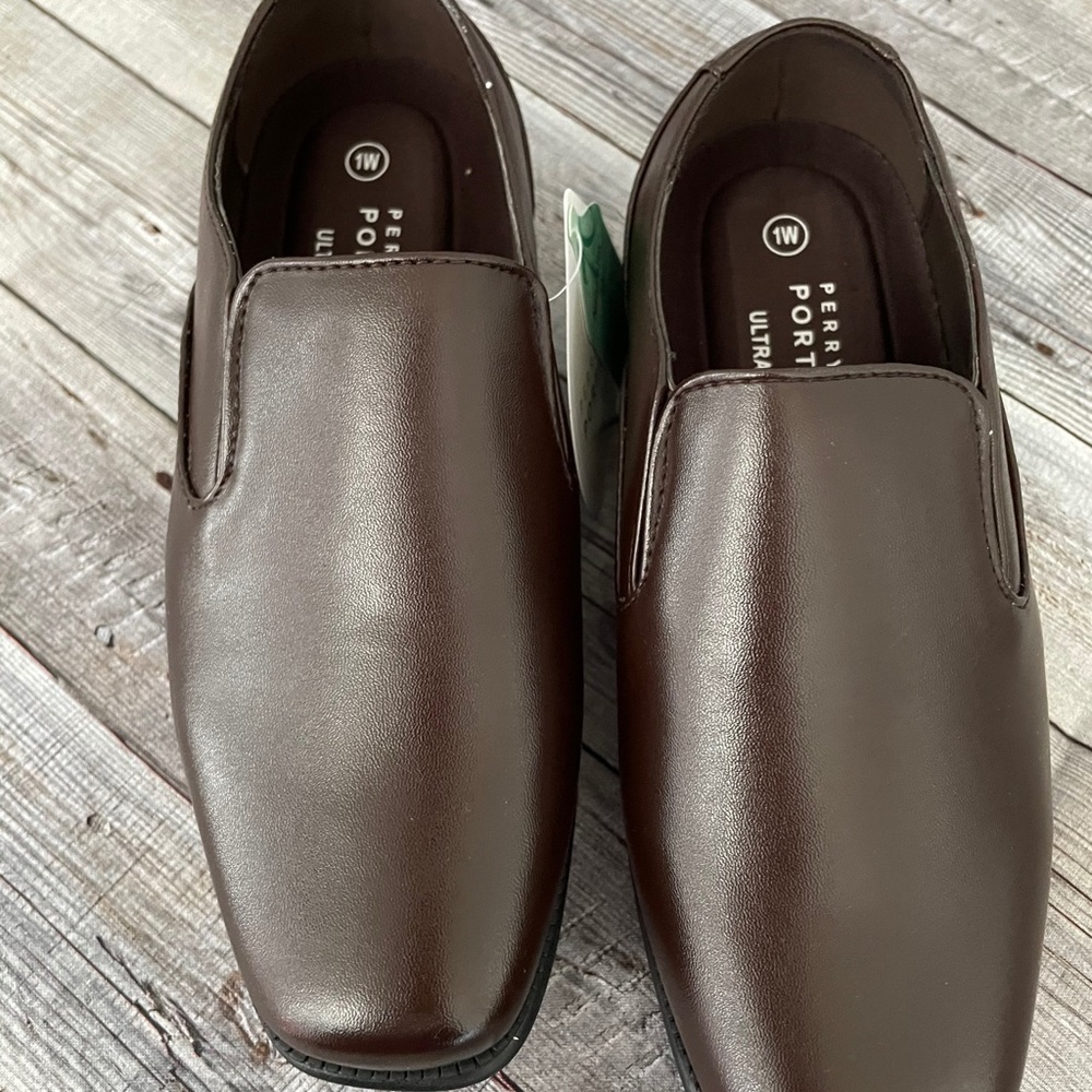Perry Ellis Boy’s Slide-On Dress Shoes